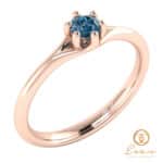 inel de logodna din aur cu diamant albastru es14