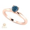 inel de logodna din aur cu diamant albastru ES48