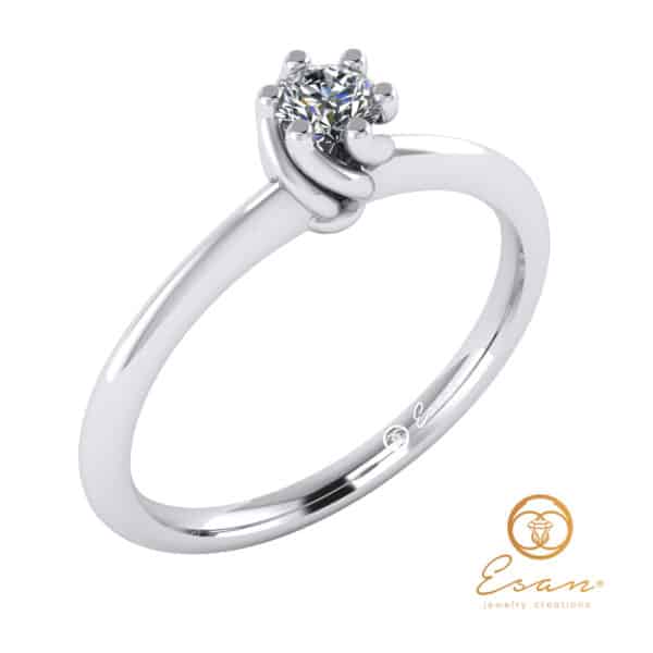 inel de logodna din aur cu diamant ES28-A