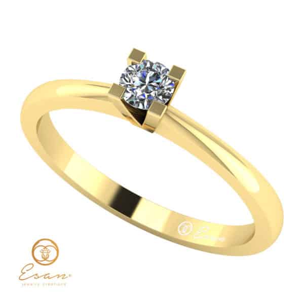 inel de logodna din aur cu diamant ES31