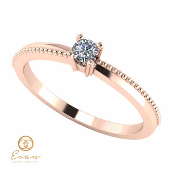 inel de logodna din aur cu diamant ES38