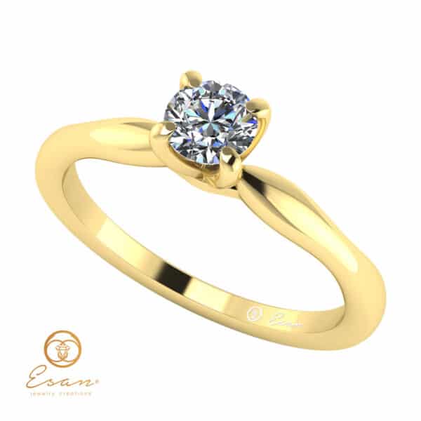 inel de logodna din aur cu diamant ES48