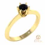 inel de logodna din aur cu diamant negru solitaire ES9-G