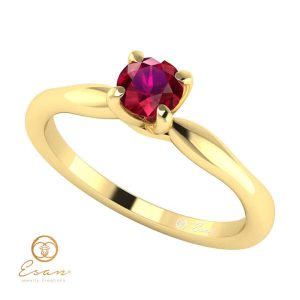 inel de logodna din aur cu rubin ES48
