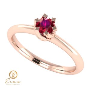 inel de logodna din aur cu rubin solitaire ES1-R