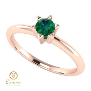 inel de logodna din aur cu smarald solitaire ES51-r