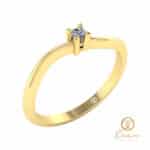inel de logodna solitaire din aur cu diamant albastru ES33-G
