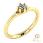inel de logodna solitaire din aur cu diamant ES14
