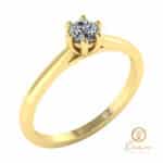inel de logodna solitaire din aur cu diamant ES23