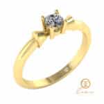 inel de logodna solitaire din aur cu diamant ES26