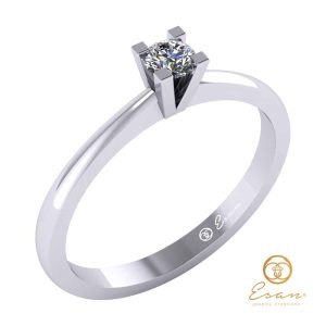inel de logodna solitaire din aur cu diamant ES31