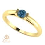 Inel de logodna din aur cu diamant albastru ES47