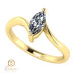 Inel de logodna din aur 14k cu diamant marquise ES142