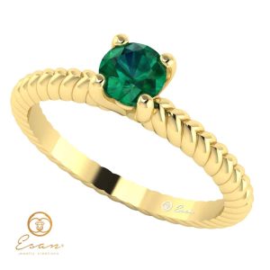Inel de logodna din aur cu smarald ES132