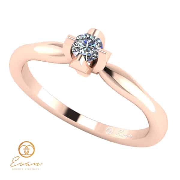 Inel de logodna din aur cu diamant ES10