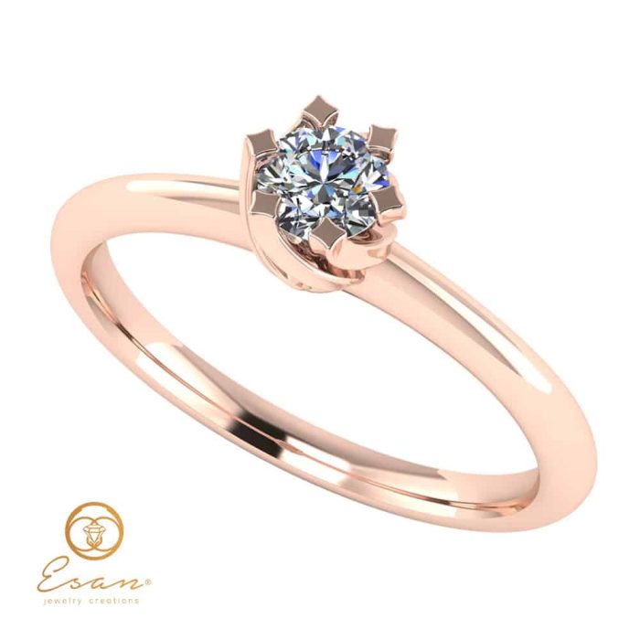 Inel de logodna solitaire cu diamant ES1D