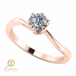 Inel de logodna din aur cu diamant natural ES2