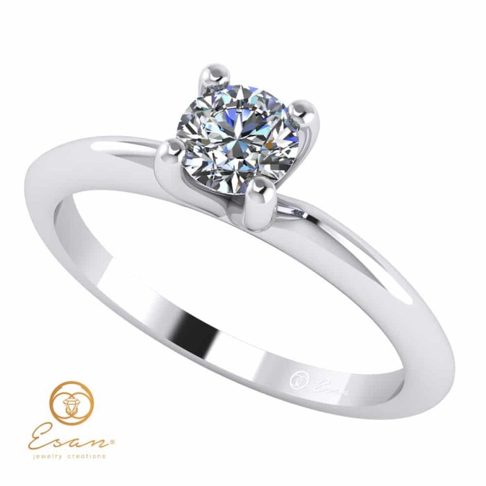Inel de logodna solitaire cu diamant ES6