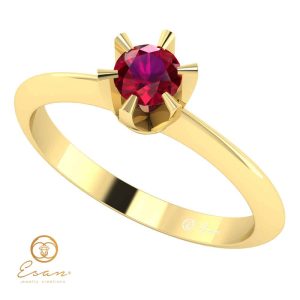 Inel de logodna din aur cu rubin ES9