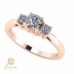 Inel de logodna din aur cu diamante incolore ES82