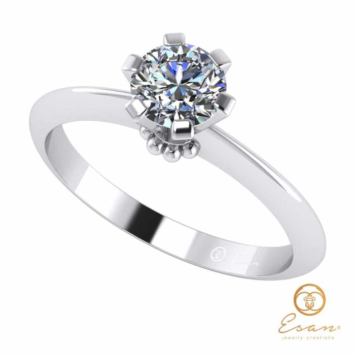 Inel de logodna din aur cu diamant ES27