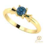 Inel de logodna din aur cu diamant albastru ES26