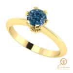 Inel de logodna din aur cu diamant albastru ES27