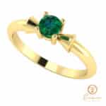 Inel de logodna din aur cu smarald ES26