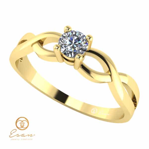 Inel de logodna din aur cu diamant ES22