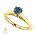 Inel de logodna din aur cu diamant albastru ES59