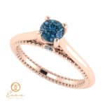 Inel de logodna din aur cu diamant albastru ES59