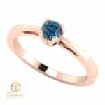 Inel de logodna din aur cu diamant albastru ES24