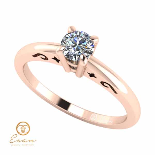 Inel de logodna din aur cu diamant ES43