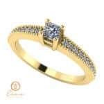 Inel de logodna din aur cu diamante incolore ES95