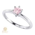 Inel de logodna din aur cu diamant roz solitaire ES51