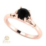 Inel de logodna din aur cu diamant negru ES54