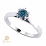 Inel de logodna din aur cu diamant albastru ES55