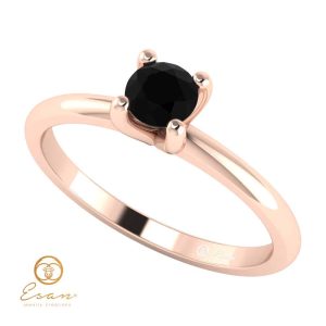 Inel de logodna din aur cu diamant negru ES57