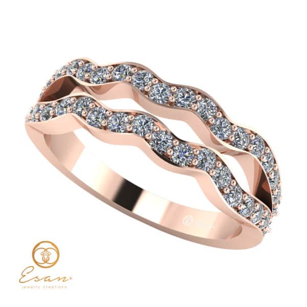 Inel de logodna din aur cu diamante ES61