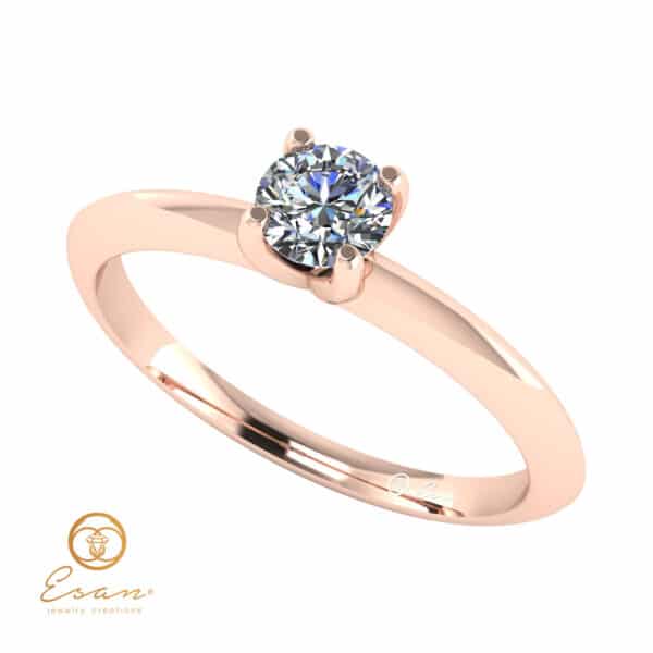 Inel de logodna din aur cu diamant ES56