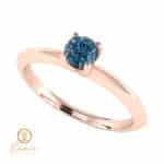 Inel de logodna din aur cu diamant albastru ES56