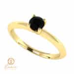 Inel de logodna din aur cu diamant negru ES56