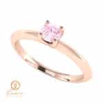 Inel de logodna din aur cu diamant roz ES56