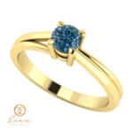 Inel de logodna din aur alb cu diamant albastru ESDB50