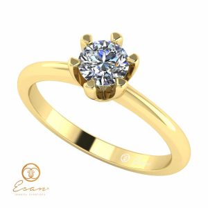 Inel de logodna din aur cu diamant ES49
