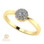 Inel de logodna din aur cu diamante incolore ES74