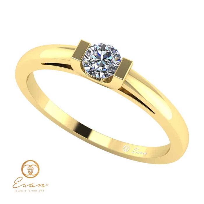 Inel de logodna din aur cu diamant ES47