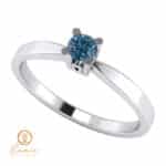 Inel de logodna din aur cu diamant albastru ES46