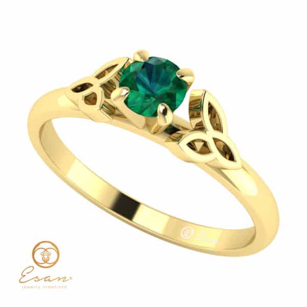 Inel de logodna din aur cu smarald ES44