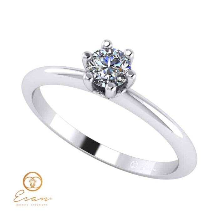 Inel de logodna din aur cu diamant ES41